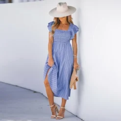 Women's Pinstriped Smocked Midi Dress - Cupshe 9 Women's Pinstriped Smocked Midi Dress - Cupshe -BLAZER GUEST 00b3d0f4 149b 46c9 bb87 a36d9776f9c5