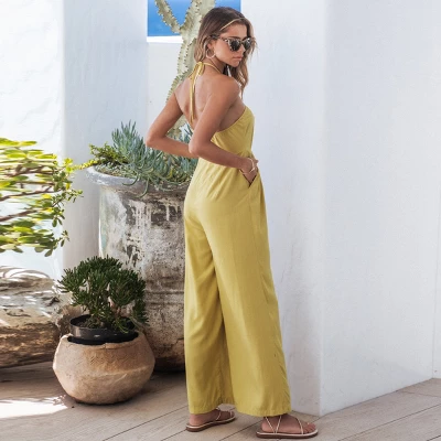 Women's O-Ring Halter Wide Leg Jumpsuit - Cupshe 3 Women's O-Ring Halter Wide Leg Jumpsuit - Cupshe - Image 3
