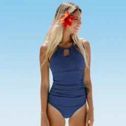 Women's Cutout High Neck Back Tie One Piece Swimsuit -Cupshe -BLAZER GUEST 03e5895b 3e23 4260 8aa4 178fb977ba9e