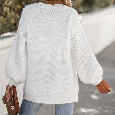 Women's Brushed Honeycomb Knit Cardigan - Cupshe 4 Women's Brushed Honeycomb Knit Cardigan - Cupshe - Image 4