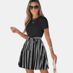 Women's Geo Print Belted Combo Dress - Cupshe 15 Women's Geo Print Belted Combo Dress - Cupshe -BLAZER GUEST 07ae0e4b cda2 402c ad1f 13cdc793f1fb