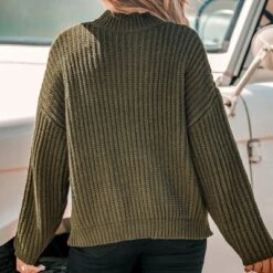 Women's Dark Green Chunky Knit Turtleneck Sweater - Cupshe 10 Women's Dark Green Chunky Knit Turtleneck Sweater - Cupshe -BLAZER GUEST 07b3659f 4637 4069 8497 508ef9ccb53e