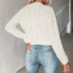 Women's Cable Knit Drop Shoulder Sweater - Cupshe -BLAZER GUEST 0940a2d9 d290 4ce6 a1ef fb5af75fc13f