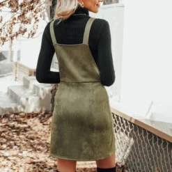 Women's Suede O-Ring Pinafore Dress - Cupshe -Green -BLAZER GUEST 09f892b7 c407 4dce aa2d 05576db44346