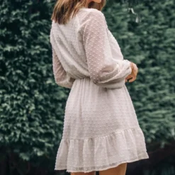 Women's Ruffle Lace Up Mini Dress - Cupshe -BLAZER GUEST 0a34af4b 444f 4404 a29f 756d8920e140