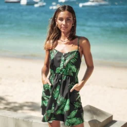 Women's Tropical Leaf Print Button Dress - Cupshe 7 Women's Tropical Leaf Print Button Dress - Cupshe -BLAZER GUEST 0a93b526 ed1a 4794 a859 8bcd99c43803