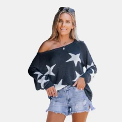 Women's Star Print One-Shoulder Sweater - Cupshe 15 Women's Star Print One-Shoulder Sweater - Cupshe -BLAZER GUEST 0f2000ef 4c81 4fbb b28c 9d924ae21778