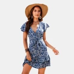 Women's Belted Ditsy Floral Mini Dress - Cupshe -BLAZER GUEST 0f8dae90 526b 4ea0 a5ab 224bffbe27da