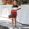 Women's Colorblock Bodycon Mini Sweater Dress - Cupshe