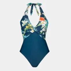 Women's Floral Halter Twisted One Piece Swimsuit -Cupshe -BLAZER GUEST 132d25c0 9b7b 4a3c a671 b1d671cb02e0