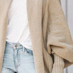 Women's Caramel Popcorn Knit Shawl Collar Cardigan - Cupshe -BLAZER GUEST 134396f5 3aa3 4a2f a936 eeec51a9f204