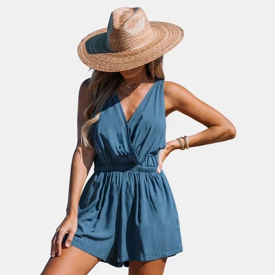 Women's Sleeveless Woven Cover-up Romper - Cupshe 5 Women's Sleeveless Woven Cover-up Romper - Cupshe - Image 5