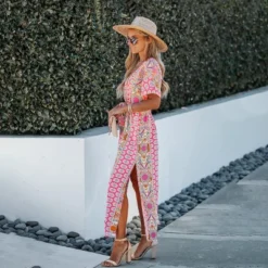 Women's Vibrant Boho Maxi Dress With Alluring Print - Cupshe -BLAZER GUEST 140761f0 d9cb 4a7b b64f 7531e1ef954c