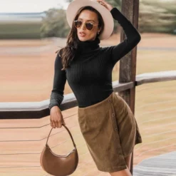 Women's Corduroy Button-Front Mini Wrap Skirt - Cupshe 10 Women's Corduroy Button-Front Mini Wrap Skirt - Cupshe -BLAZER GUEST 1495f07e 6eda 4f1e 8e6b 697e49e1d103