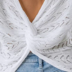 Women's Pointelle Knit Twisted-Back Sweater - Cupshe 10 Women's Pointelle Knit Twisted-Back Sweater - Cupshe -BLAZER GUEST 15507ded 39af 483a 9b3f 2454510f42e9