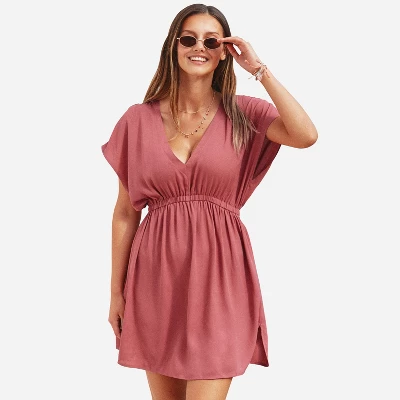 Women's Elastic Beachwear Short Sleeve Cover Up -Cupshe 9 Women's Elastic Beachwear Short Sleeve Cover Up -Cupshe - Image 9