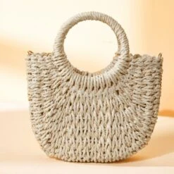 Women's Ring Handle Straw Bag - Cupshe -BLAZER GUEST 1790b5cc 27b1 4928 bbc2 b3a26cb0ed94