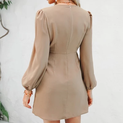 Women's Surplice Long Sleeve Mini Dress - Cupshe 2 Women's Surplice Long Sleeve Mini Dress - Cupshe - Image 2