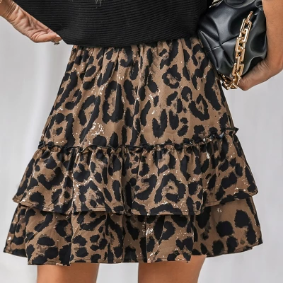 Women's Leopard Print Drawstring Ruffled Skirt - Cupshe 5 Women's Leopard Print Drawstring Ruffled Skirt - Cupshe - Image 5