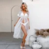 Women's Crochet Ruffles Swim Cover-Up - Cupshe