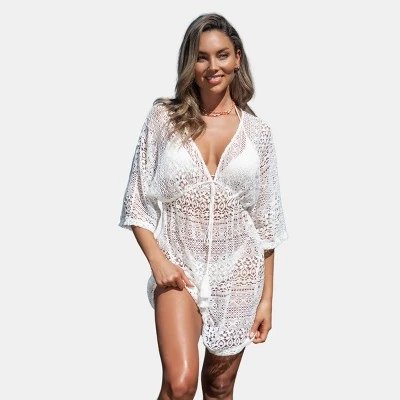 Women's Floral Lace Tassel Cover Up Dress - Cupshe 7 Women's Floral Lace Tassel Cover Up Dress - Cupshe - Image 7