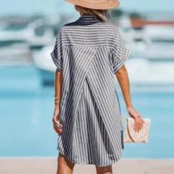 Women's Striped Mini Shirt Dress - Cupshe 10 Women's Striped Mini Shirt Dress - Cupshe -BLAZER GUEST 1b1dba81 6b43 4d27 9696 67c4220afa7c