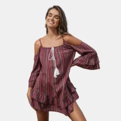Women's Striped Open-Shoulder Tassel Dress - Cupshe 15 Women's Striped Open-Shoulder Tassel Dress - Cupshe -BLAZER GUEST 1ba942d1 22c2 4434 ad53 6b2e1e730edb