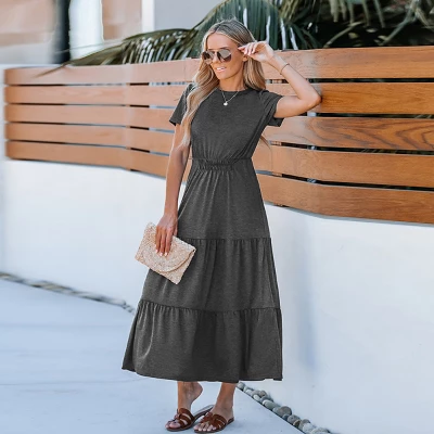 Women's Tiered Hem Maxi Dress - Cupshe 4 Women's Tiered Hem Maxi Dress - Cupshe - Image 4