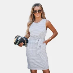 Women's Belted Striped Mini Dress - Cupshe 13 Women's Belted Striped Mini Dress - Cupshe -BLAZER GUEST 1e49aab6 0669 4909 9ec4 0fd70aae079b