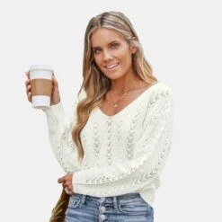 Women's Cutout Crochet V-Neck Sweater - Cupshe 9 Women's Cutout Crochet V-Neck Sweater - Cupshe -BLAZER GUEST 1efed2ca 33fe 48ee 859b 9aa2d4b483f0