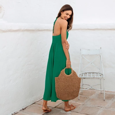 Women's Ruffled Halter Neck Maxi Dress - Cupshe 1 Women's Ruffled Halter Neck Maxi Dress - Cupshe