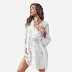 Women's V-neck Lace Trims Cover Up Dress - Cupshe -BLAZER GUEST 20d94d76 af7e 4b4d 9c08 73f15073bf64