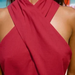 Women's Crisscross Halter Mini Dress - Cupshe -BLAZER GUEST 24c570c0 22a3 4f88 9a19 95a79278dc87