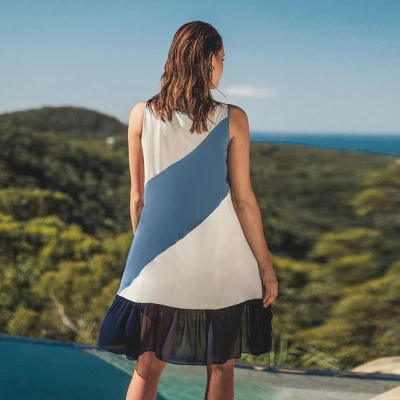 Women's Colorblock Asymmetrical Cover-Up Dress - Cupshe 1 Women's Colorblock Asymmetrical Cover-Up Dress - Cupshe