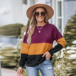 Women's Colorblock Striped Rib Sweater - Cupshe -BLAZER GUEST 28140c89 54cf 47e5 adcd da0338b0a034