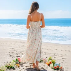 Women's Floral Print Chiffon Ruffled Hem Wedding Guest Maxi Dress - Cupshe -BLAZER GUEST 286f7eab 3af5 499b 801e c31bcc90398f