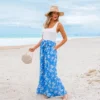 Women's Breezy Blue Floral Wide-Leg Jumpsuit - Cupshe