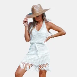 Women's Crochet Tassel Halter Cover-Up Dress - Cupshe -BLAZER GUEST 29fe7f74 673f 414a 9b85 33e9faf0a182
