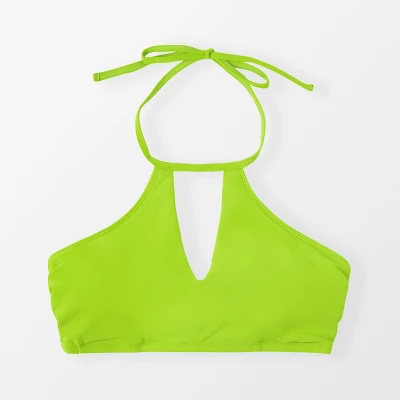 Women's Keyhole High Neck Bikini Top - Cupshe 1 Women's Keyhole High Neck Bikini Top - Cupshe