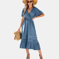 Women's Ruffled Lace-Trim Midi Dress - Cupshe -BLAZER GUEST 2ab232b2 8ba8 4e1b be98 141cbaa20ec6