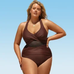 Women's Plus Size Mesh Cross Back One Piece Swimsuit -Cupshe 5 Women's Plus Size Mesh Cross Back One Piece Swimsuit -Cupshe -BLAZER GUEST 2e8c8e03 b900 4759 bfc8 c36b771004d6