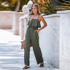 Women's Foldover Tie Strap Jumpsuit - Cupshe -BLAZER GUEST 2fa3492d 751b 47c2 bf17 5223ba424a33