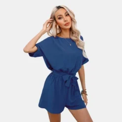 Women's Belted Boat Neck Romper -Cupshe 8 Women's Belted Boat Neck Romper -Cupshe -BLAZER GUEST 302668bb d651 47aa a027 f6a264a39531
