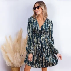 Women's Bohemian Chic Printed Dress With Flattering Silhouette - Cupshe