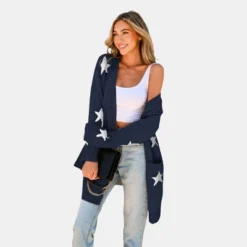 Women's Star Print Button-Front Cardigan - Cupshe 15 Women's Star Print Button-Front Cardigan - Cupshe -BLAZER GUEST 31951de7 ac07 4a61 9efc c1010c97bc4f