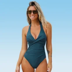 Women's Halter Cross Front One Piece Swimsuit -Cupshe 11 Women's Halter Cross Front One Piece Swimsuit -Cupshe -BLAZER GUEST 31d154ff 6d79 40e1 864f 2031c57a4f89