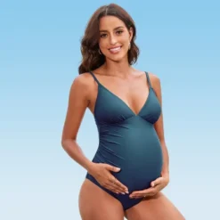 Women's Maternity Spaghetti Straps Ruched One Piece Swimsuit - Cupshe -BLAZER GUEST 32453639 8baa 4dad 9430 dcf20d862ba0