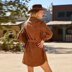Women's Chic Corduroy Shirt Mini Dress With Western Flair - Cupshe -BLAZER GUEST 331b1cbc 735a 4493 bb9d 7772620aeca9