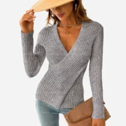 Women's Ribbed Surplice Wrap Sweater - Cupshe 9 Women's Ribbed Surplice Wrap Sweater - Cupshe -BLAZER GUEST 336b93bc fe53 4b2c 962a a7c6fba375f4