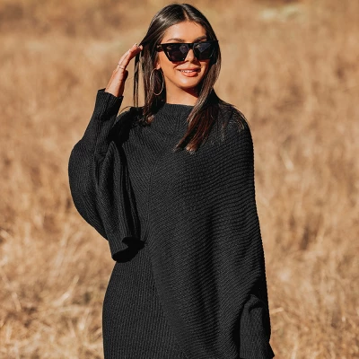 Women's Ribbed Oversized Split Sweater - Cupshe 2 Women's Ribbed Oversized Split Sweater - Cupshe - Image 2